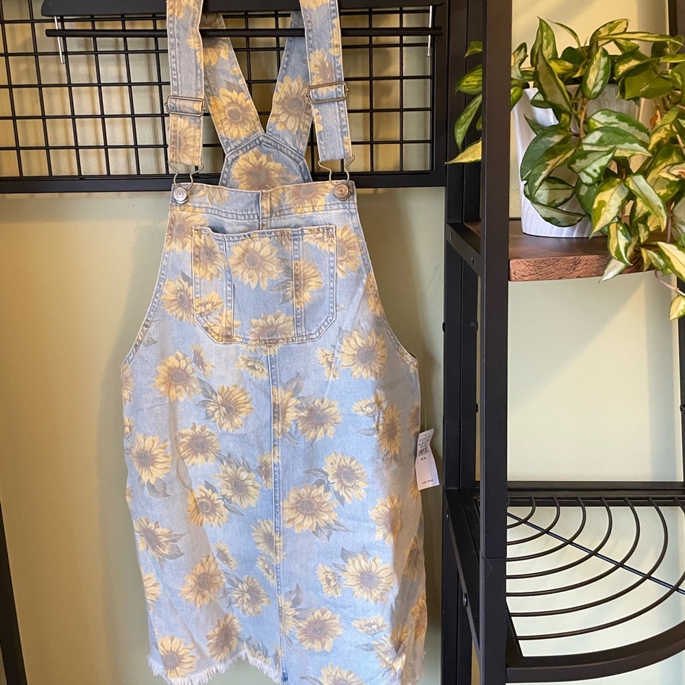 American Eagle Sunflower Overall Dress